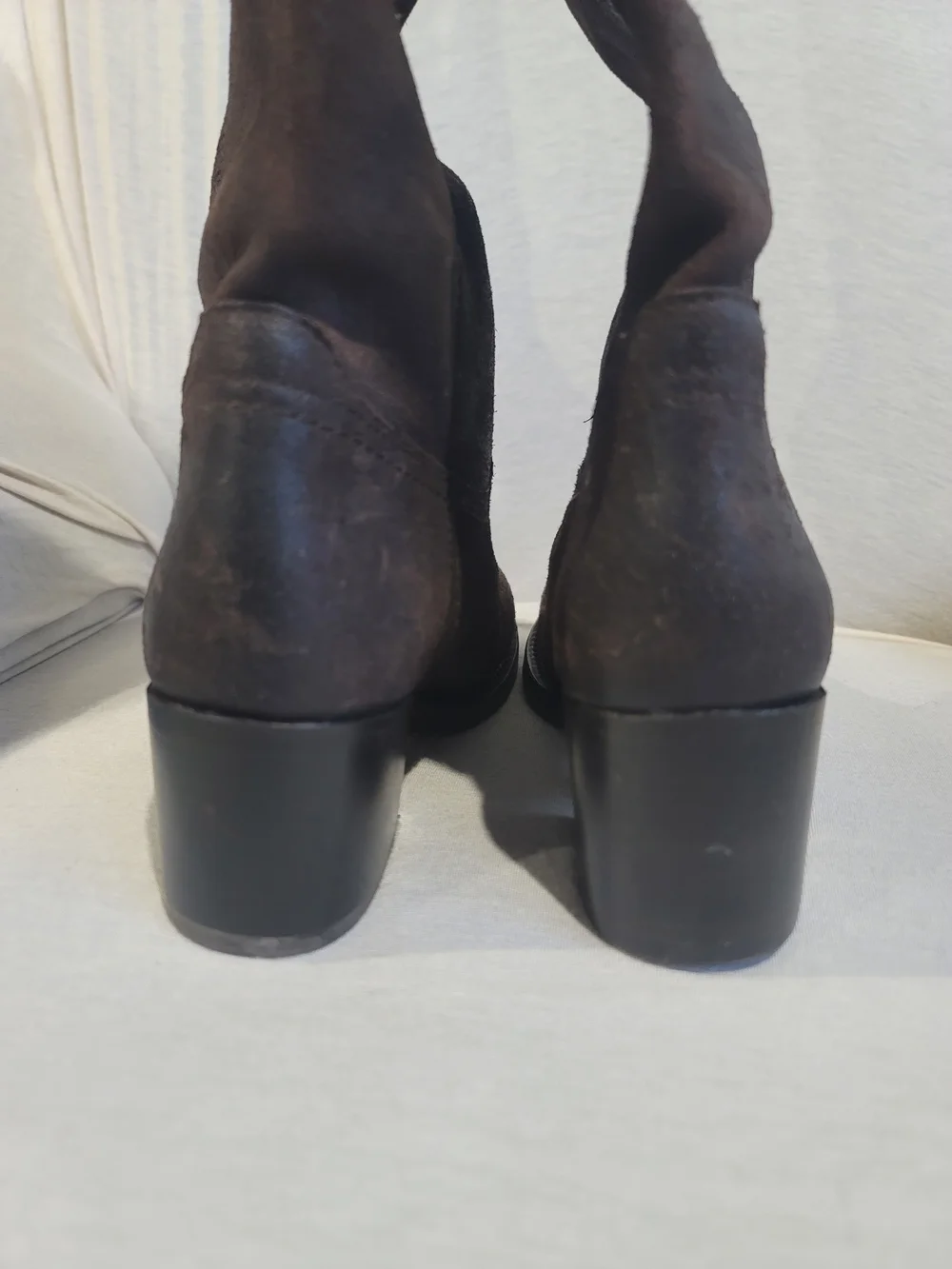 Frye Brown Suede & Leather Tall Boots Size 6.5 EUC